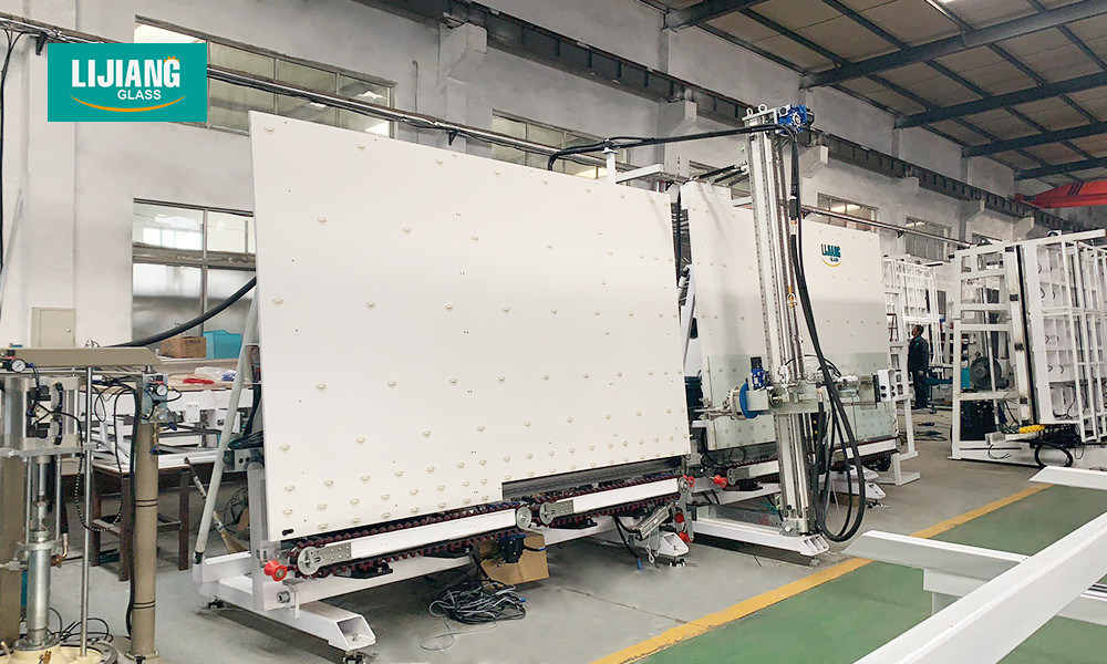 آلة حذف الزجاج الأوتوماتيكية العمودية المنخفضة لخط إنتاج الزجاج العازل